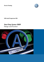 VW - SSP 426 Start Stop System 2009